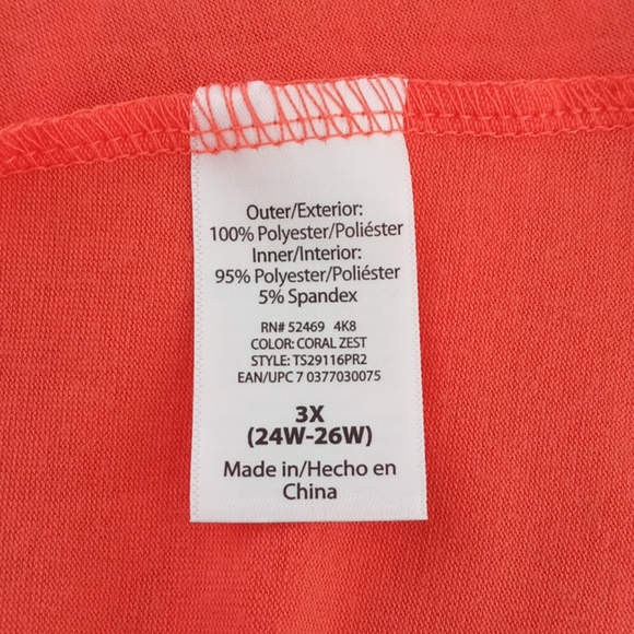 Women's 2 Piece Top Size 3X Short Sleeve - Picture 9 of 9